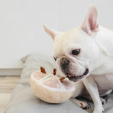 GRAPEFRUIT // SQUEAKY + SNUFFLE DOG TOY