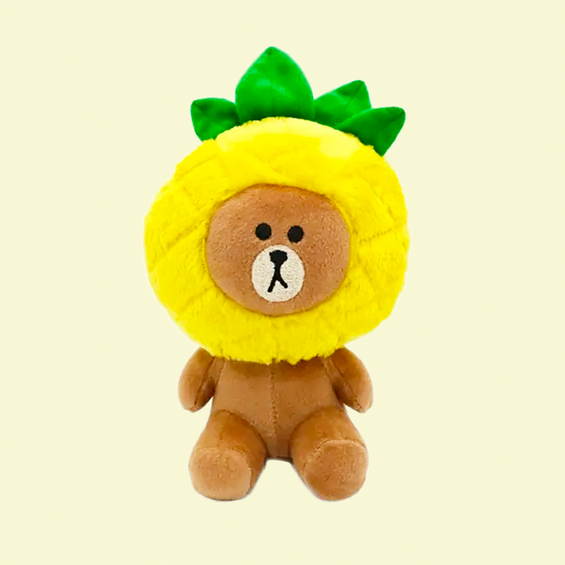 LINE FRIENDS Brown Plush - Pineapple Party 狗玩具