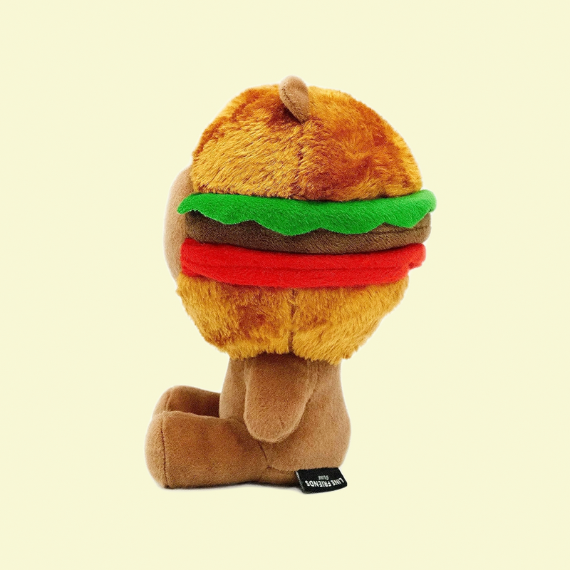 LINE FRIENDS BROWN Plush - Burger Time 狗玩具