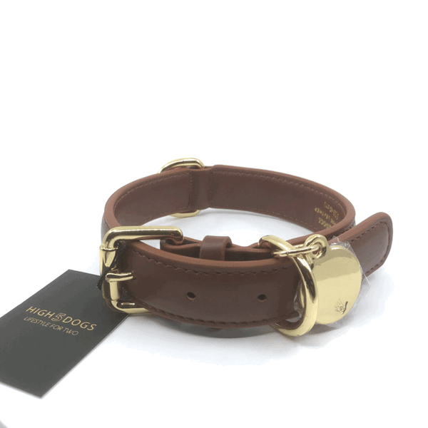 Leather Collar with Tag